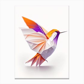 Allen S Hummingbird Origami Style 2 Canvas Print