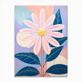 Asters 4 Hilma Af Klint Inspired Pastel Flower Painting Canvas Print