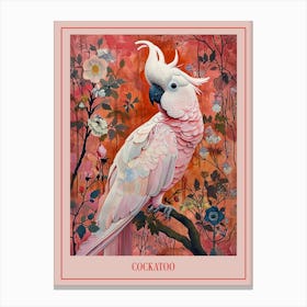 Floral Animal Painting Cockatoo 2 Poster Canvas Print