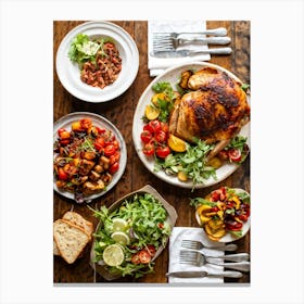 Crisp Were Dinner Focused Banner Featuring The Epicures Heavenly Harvest Spread An Overhead Shot (6) Canvas Print