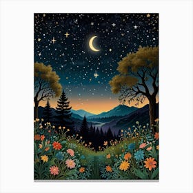 Night Landscape Canvas Print