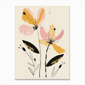 Nagoya Flower Market Boho Minimalist Style Canvas Print