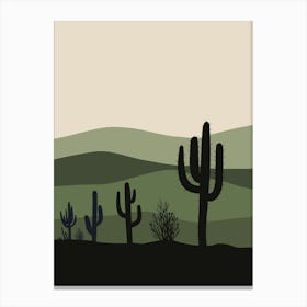 Cactus In The Desert 28 Canvas Print