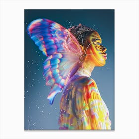 "Futuristic Butterfly Woman" Canvas Print