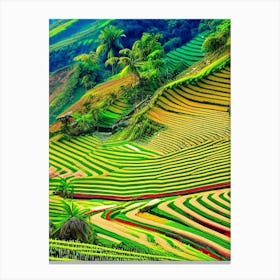Banaue Rice Terraces Philippines Pop Art Photography Tropical Destination Canvas Print