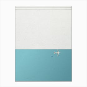 Minimal art Airplane In The Sky Canvas Print