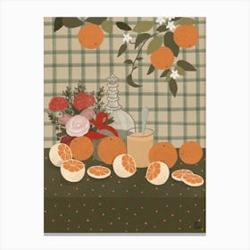 Still Life With Oranges Canvas Print