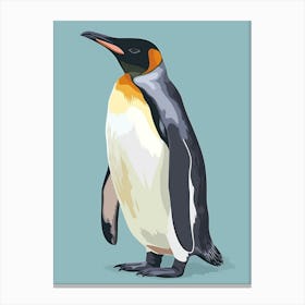 King Penguin Phillip Island Minimalist Illustration 1 Canvas Print