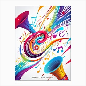 Colorful Music Background 3 Canvas Print