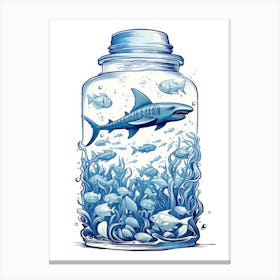 Shark In A Jar Canvas Print