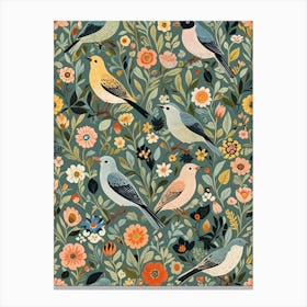 Birds In The Garden Canvas Print