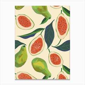 Tropical Fruit Pattern Illustration  1 Canvas Print