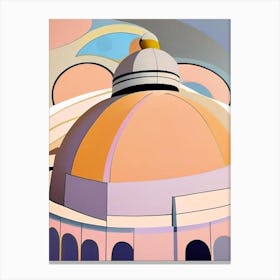 Observatory Dome Musted Pastels Space Canvas Print