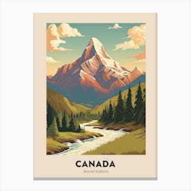 Mount Robson Provincial Park Canada 1 Vintage Hiking Travel Poster Canvas Print