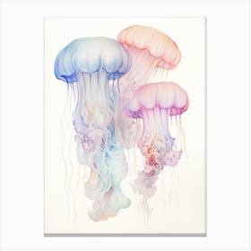 Turritopsis Dohrnii Importal Jellyfish Watercolour 1 Canvas Print