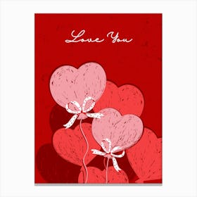 Valentine'S Day Card Canvas Print