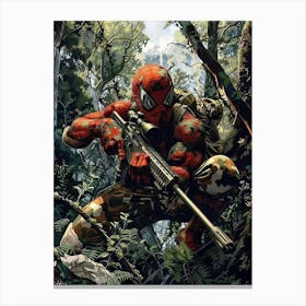 Spider-Man In The Jungle Canvas Print