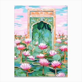 Lotus Gate India Travel Housewarming Painting Canvas Print