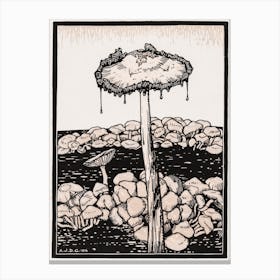 Dripping Mushroom, Julie De Graag Canvas Print