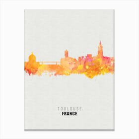 Toulouse France City watercolor Canvas Print