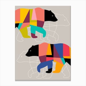 Twin Bears Canvas Print