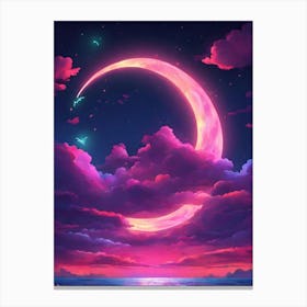 Moon And Clouds 2 Canvas Print