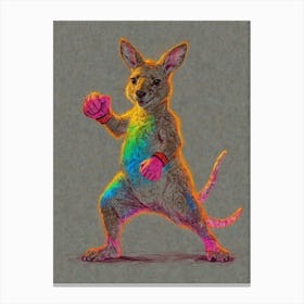 Kangaroo Boxing 4 Canvas Print