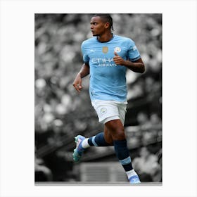 Manuel Akanji Of Manchester City Canvas Print