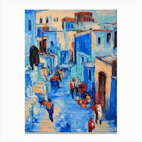Port Of Fes Morocco Abstract Block harbour Canvas Print