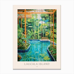 Laucala Island, Fiji 2 Midcentury Modern Pool Poster Canvas Print