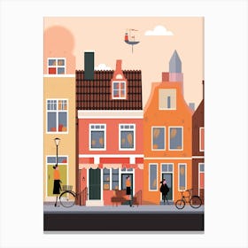 Netherlands 2 Travel Illustration Canvas Print