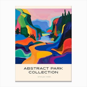 Abstract Park Collection Poster Stanley Park Vancouver Canada 5 Canvas Print