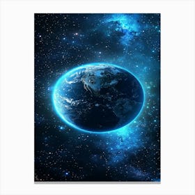 Earth In Space Canvas Print