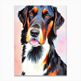Gordon Setter Watercolour dog Canvas Print
