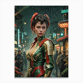 Steampunk Street Girl  Canvas Print