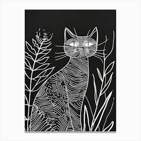 Bombay Cat Minimalist Illustration 4 Canvas Print