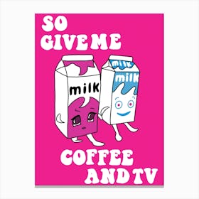 Coffee And Tv Blur Canvas Print