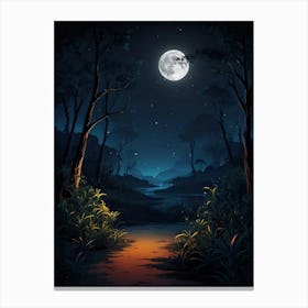 Night In The Forest Canvas Print