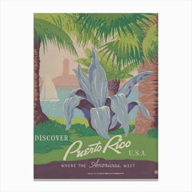 Puerto Rico - Vintage poster Canvas Print