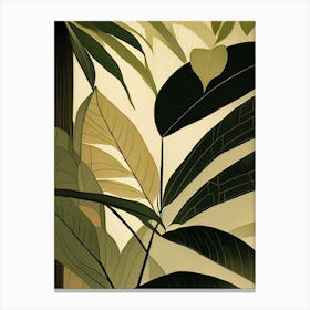 Bamboo  Leaf Rousseau Inspired 3 Canvas Print