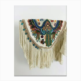 Embroidered Fringe Wall Hanging Canvas Print