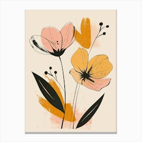 Valencia Flower Market Boho Minimalist Style 1 Canvas Print