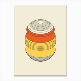 Bowl Explosion Abstract Minimal Canvas Print