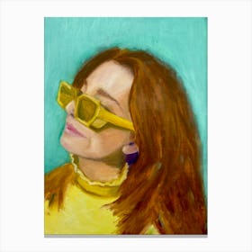 Yellow Sunglasses Canvas Print