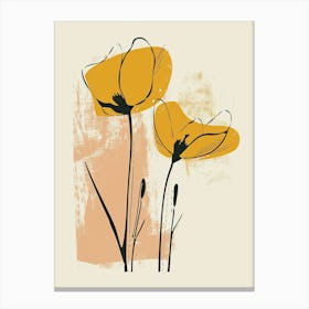 Pune Flower Market Boho Minimalist Style Canvas Print