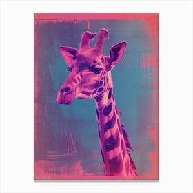 Giraffe Polaroid Inspired 2 Canvas Print