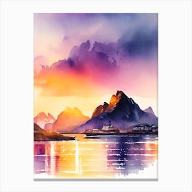 Lofoten Islands, Norway Sunset 3 Canvas Print