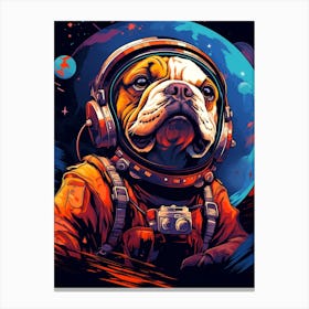 Bulldog Astronaut Canvas Print