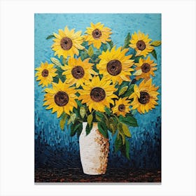 Sunflowers In A Vase 12 Canvas Print