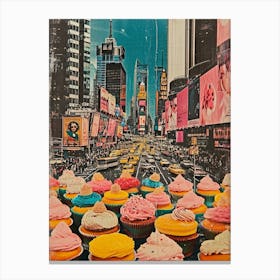 Kitsch New York Cupcake Collage 1 Leinwandbilder